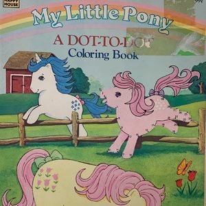 Vintage My Little Ponies Dot To Dot Coloring Book